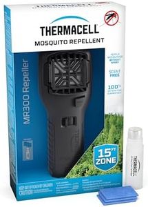 Thermacell THMR300 Portable Mosquito Repeller, Black; Effective Mosquito Repellent; Includes 12 Hours of Refills; No Spray, No DEET, No Open Flame; Scent-Free Bug Spray Alternative