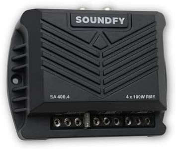 SA 400.4 2 Ohms Compact Digital 4 Channels Amplifier, 400 Watts RMS 400x4, 2Ω Stable, Multichannel Digital Car Audio Amp TS, Full-Range Sound Quality, Crossover