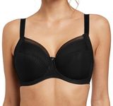 Fantasie Women's Fusion Underwire Cup Side Support Full Coverage Bra, Black, 40FF