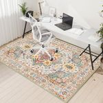 WTHYGB Office Chair Mat for Hardwood Computer Desk Floor Rug Vintage Non-Slip Gaming Rolling Chair Protector Rug 48''x60''