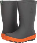 Kamik Kids Riptide (Toddler/Little Kid/Big Kid) - Boots for Kids - Pull-on Rainboots - Contrasting Midsole Charcoal 13 Little Kid M, Charcoal, 13 Little Kid
