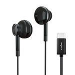 USB Type C Earbud Headphones, Hi-Res in-Ear Earphone w/Mic Compatible with New iPad Pro/MacBook Pro, Google Pixel 5g/5/4xl/,OnePlus 8pro/8,Motorola G8,HTC U12 Plus,Sony Xperia, Essential