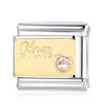 Family Italian Charms Collection - Mom, Aunt, Sister, Cousin, Daughter and Best Friend Italian Gift Charm Fits all 9mm Italian Style Charm Bracelets (Mom Italian Charm)