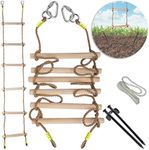 Cateam Wooden Rope Ladder for Kids 