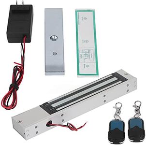 Electromagnetic Lock, Electric Magnetic Door Lock 280KG 600LBS with Remote Control AC Electronic Door Lock Remote Control Access Lock for Escape Glass Aluminum Doors(Flush Mount)