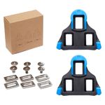 Bike Cleats Compatible with Shimano SPD-SL Locking Cycling Pedals Indoor Cycling & Road Bike Cleat for Shimano SH12 System Shoes (2 Degree Float) Black Blue