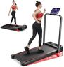 KEEP FUN Walking Pad With 3 Level Incline, Walking Pad With Handle Bar, 300 Lbs Capacity, Foldable Treadmill for Home Office, Under Desk Treadmill With LED Display, Remote Control & APP