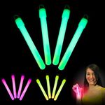 4 Piece Set of Glow 4'' Neon Neckla