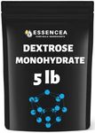 Essencea Dextrose Monohydrate 5lb Pure Bulk Ingredients | 100% Pure Dextrose Monohydrate Powder in Bulk | Gluten Free Non-GMO and Vegan…