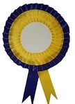 NEXGEN Trends Double Line - Satin Badge for School College Event,Party, and Conference (PACK of 10) (Dark Blue-Yellow)