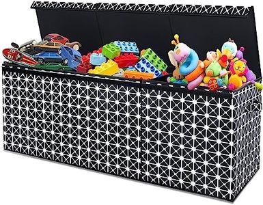 HomeMarvel Large Toy Box, Kids Toy Box with Flip-top Lid, Foldable Toy Box Chest Storage Bin for Boys,Girl, Playroom, Bedroom, Nursery, Closet, 40.6 x14.2 x16.5inch