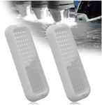 Goldlife B5 Underwater Boat Lights, Blue 2x3000LM DC10-30V IP68, White Shell & Clear Lens, Marine Waterproof Lights for Yacht Boat Transom Pontoon Exterior Interior Deck Stern RV Fishing (B5-2)