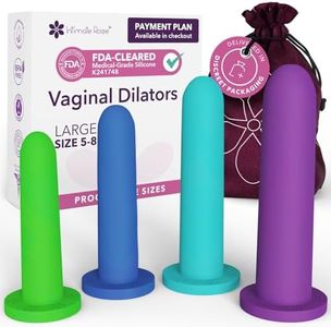 Intimate Rose Large 4-Pack Silicone Dilators for Women & Men, Sizes 5-8