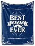 InnoBeta Papaw Gifts for Grandpa, Throw Blanket for Grandfather, Presents from Granddaughters Grandsons for Christmas, Birthday, Father's Day - 50" x 65"