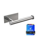 Ibergrif MK34052 Chrome Toilet Roll Holder Wall Mounted, Self Adhesive Toilet Paper Holder for Bathroom & Kitchen, Waterproof, No Drilling