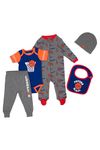 Gertex 5-Piece Layette Sport Set Gift Bundle for Babies & Infants | (Basketball, 6-9 Months)