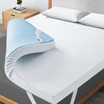 Maxzzz 3 Inch Mattress Topper King, Gel Infused Memory Foam Cool Foam Bed Topper with Non-Slip Bamboo Fiber Cover CertiPur Certified, 76x80Inch