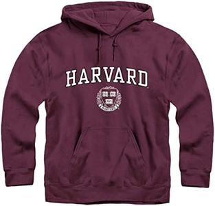 Ivysport Harvard University Hooded Sweatshirt, Crest, Crimson, Small