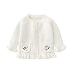 Vivobiniya Toddler and Baby Girl Cardigan Knit Sweater Infant Cotton Tops(80)