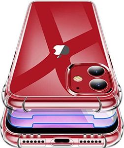 Garegce Coque pour iPhone 11 Transparente Silicone en TPU Souple et 2 × Verre trempé, Antichoc et Anti-Rayures Étui pour iPhone 11 (6.1")