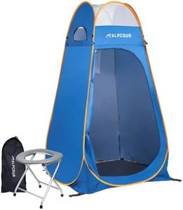 Alpcour Foldable Waterproof Pop Up Portable Toilet Seat for Camping, Hiking, Beach, and Traveling