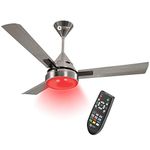 Orient Electric’s 1200 mm Spectra| Ceiling fan with color-changing LED| Premium fan with electroplated finish|100% Copper motor| 2-year warranty| Pewter finish, pack of 1