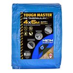 TOUGH MASTER 7 Sizes Heavy Duty Tarpaulin Waterproof Cover Tarp Ground Sheet (Blue/Green, 4 X 6M)