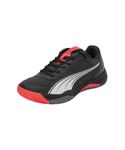 Puma Unisex-Adult NOVA Court Flat Dark Gray-Black-Flat Medium Gray-Active Red Padel-Tennis Shoe - 9 UK (10759803)