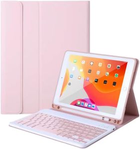 iPad Keyboard Case, Emptyroom Wireless Bluetooth Keyboard with 10.2/10.5 Inch iPad Cover, for iPad 9th/8th/7th Generation, Air 3, and Pro 10.5, iPad Case with Keyboard & Built-in Apple Pencil Holder