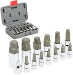 ARES 31007 – 14-Piece Metric Damaged Fastener Remover Hex Bit Socket Set – Premium Steel Bit Sockets Remove Heavily Rounded and Stripped Fasteners – Storage Case for Protection and Portability