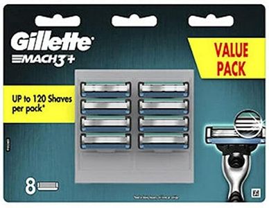 Gillette Men's Mach3+ Manual Razor Blades Value Pack with 8 Cartridges