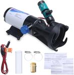 AuInLand RV Waste Pump, RV Macerator Pump 12V 12GMP, Waste Water Tank Pump with Garden Hose Discharge Port, Quick Release Waste Pump for RV, Boat, Marine, Self-Primming