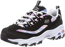 Skechers D'Lites-Whimsical Dream Casual Lace Up Womens Shoe Black - 149789-BKMT