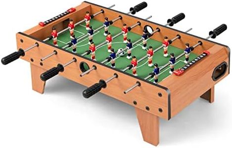 Maxmass 27'' Foosball Table Game, Indoor Football Table Top with Wooden Frame, Soccer Game Tabletop Toy Set for Family Party