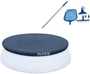 Intex Swimming Pool Maintenance Kit w/Vacuum & 10' Swimming Pool Debris Cover