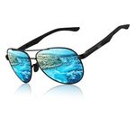 CGID Sunglasses Mens Polarised Premium Al-Mg Alloy Pilot UV400, Flexible Spring Hinges Sun Glasses for Men Women Shades