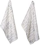 DII Christmas Dish Towels Decorative Metallic Holiday Kitchen Towel Set, 18x28, Silver Collage, 2 Count