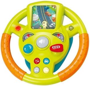 ATIRAMANIYA Early Education Simulation Steering Wheel Kids Music Toy Cartoon Lighting Early Education Multifunctional Music Electronic Organ Simulation Car Steering Wheel Toy for Kids Best Gift