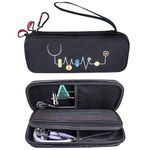 KT-Case Stethoscope Case ，compatible with 3M Littmann 5803 Classic III Stethoscope series Travel Bag Omron ADC Dixie EMS Stethoscope Multifunction Fashion storage box (Black)