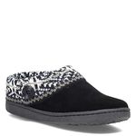 CLARKS Women's Knit Scuff Slipper, Black, 7 M US