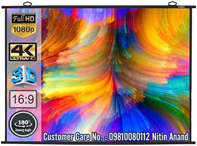 Inlight Universal Map Projector Screen, 92 Inches Diagonal, 7 Ft x 4 Ft, Supports Full HD 1080 P, UHD, 3D & 4K, 16:9 Aspect Ratio(White)