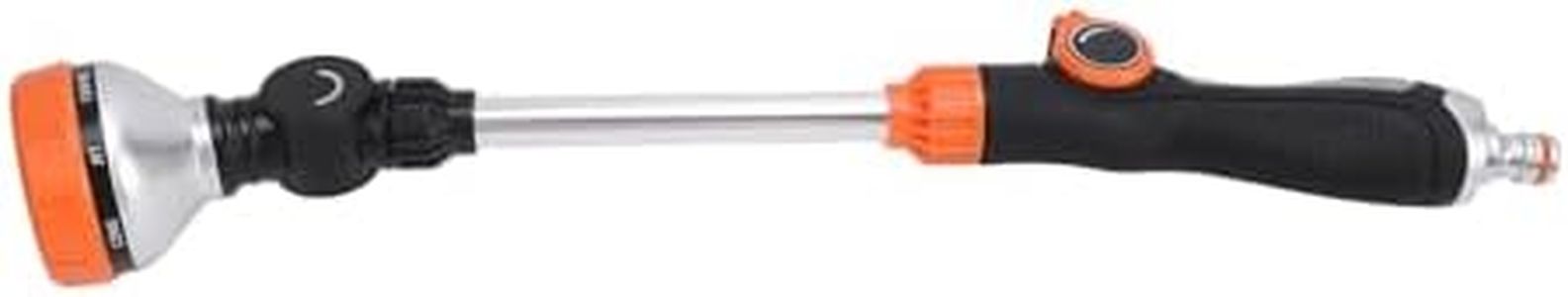 8 Patterns Garden Hose Wand Aluminum Alloy Pole, Powerful Water Spray ABS TPR Aluminum 18.5in for Home Garden Irrigation Watering Flowers