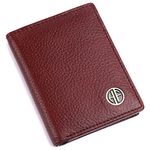 HAMMONDS FLYCATCHER Genuine Leather Card Holder for Men/Card Holder for Women, Brown | Slim Bi-Fold Design RFID Protected Credit Card Holder Wallet for Men with 6 Cards Slots, 1 Currency Slot