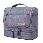 SoloTravel Polyester Travel Toiletry Cosmetic Bag Makeup (Msh0015M, Grey)