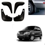 Auto Pearl Car Heavy Duty Cup Type Mud Flaps Splash Guards || O.E Type Custom Front and Rear Mud Flap Guard Set for -Santro (Set of 4pcs) - Black