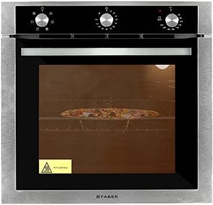 Faber 80L Built-in Oven with Rotisserie|6 Cooking Functions(Light, Grill, Conventional, Convection with Fan),Top Heat, Fan-Assisted Grill |A+ Energy Rating|3-Layer Cool Touch Glass Door | FBIO 80L 6F