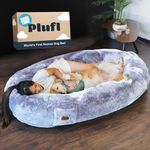 Plufl, The Original Human Dog Bed for Adults, Kids, and Pets. As Seen on Shark Tank. Comfy Plush Large Bean Bag with Memory Foam, Machine Washable, and Durable. Perfect nap and Floor Bed - Arctic Grey