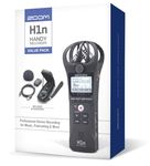 Zoom H1n Handy Recorder (2023 Model, H1n-VP) Portable Recorder, Onboard Stereo Microphones, Camera Mountable, Records to SD Card, USB Microphone, with Case, USB Cable, Windscreen, & Power Adapter