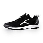 HUNDRED Mens Infinity Pro Badminton Shoes (Non Marking) Also Perfect for Squash, Table Tennis, Volleyball, Basketball & Indoor Sports Lightweight & Durable X-Cushion (Black/White, 9Uk)