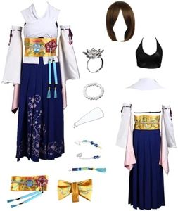 ZNZXYCOS Anime Cosplay Game Blue Long Skirt White Vest Women's Suit Halloween Costume